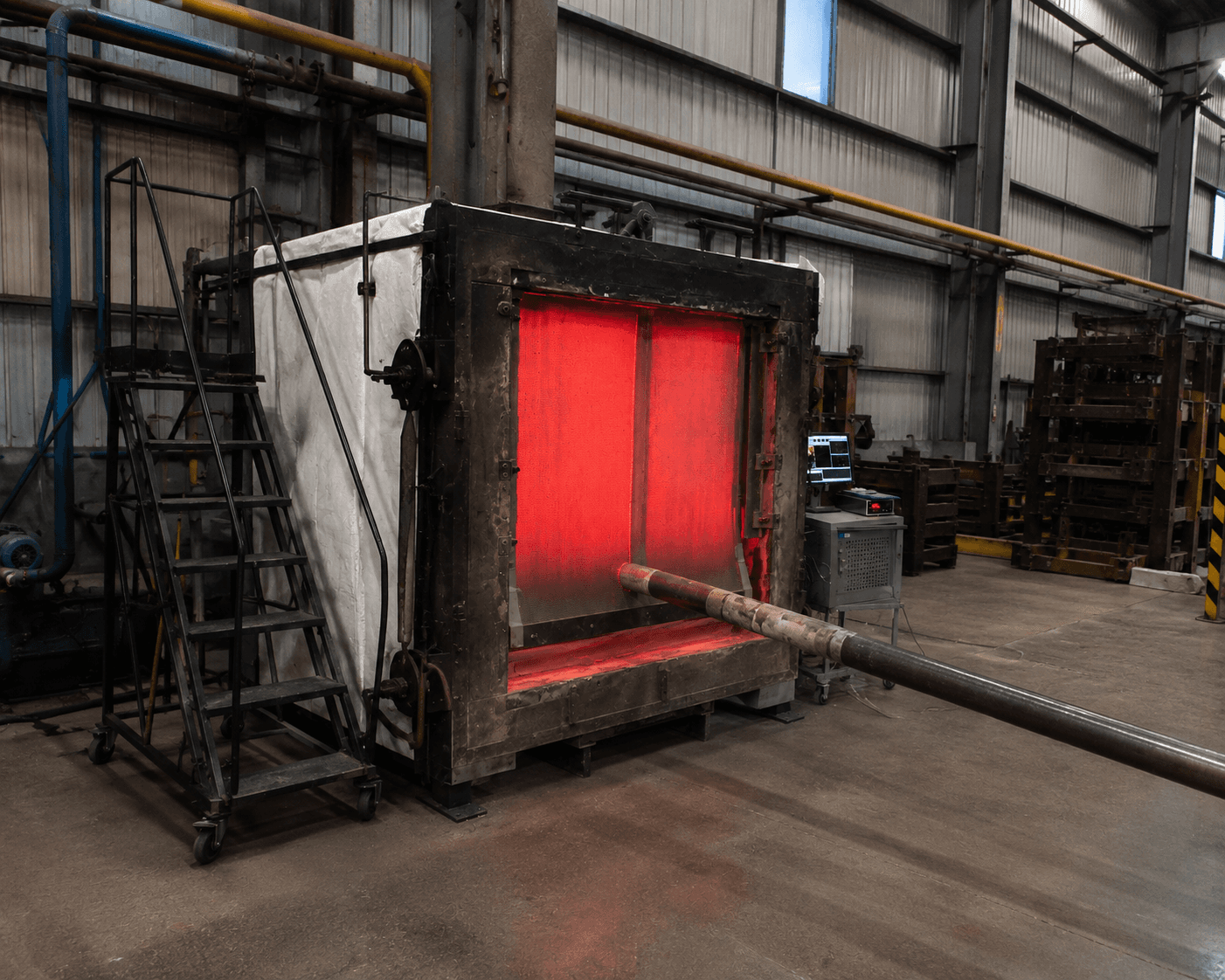 Fire curtain furnace testing